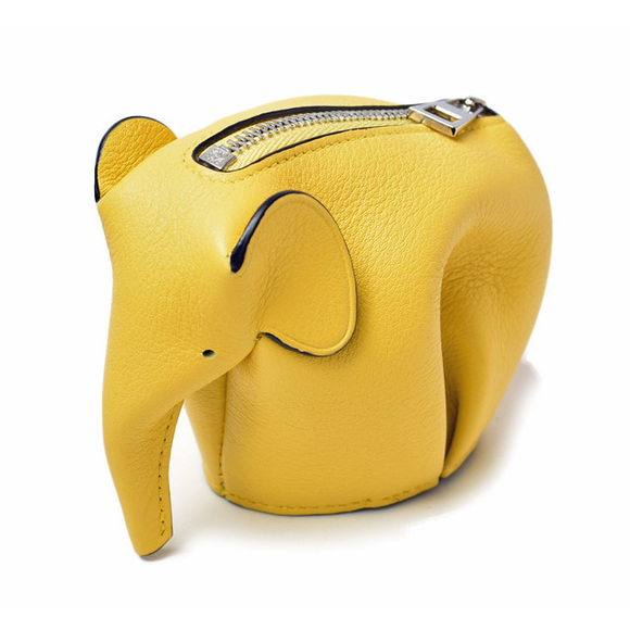 Loewe Coin Case Elephant Charm Yellow - Picture 1 of 8